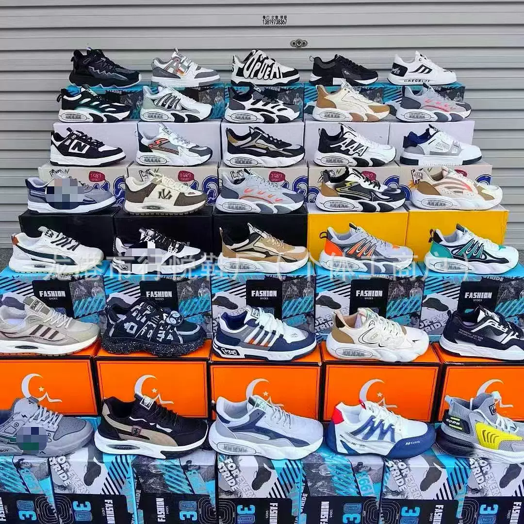 秋冬款皮面运动男鞋地摊鞋处理鞋批发齐码杂款休闲鞋厚外贸运动鞋