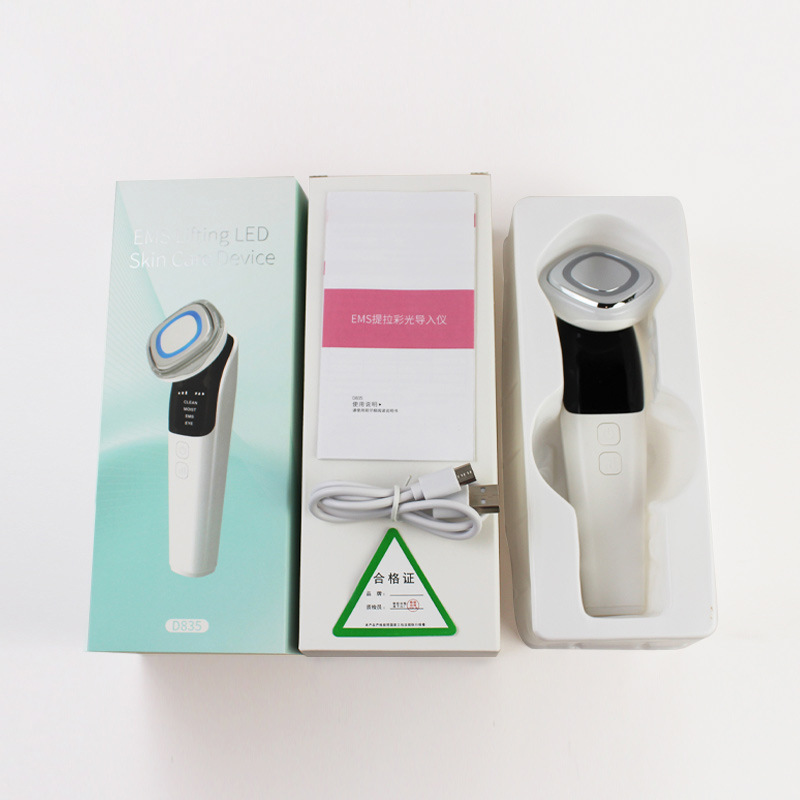 Dispositivo Facial EMS de Fotones — Rejuvenecimiento, Masaje y Terapia Fría para Salón o Casa