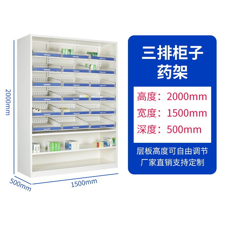 医院门诊西药柜药品货架诊所药盘架药房西药架开放式金属摆药架子|undefined