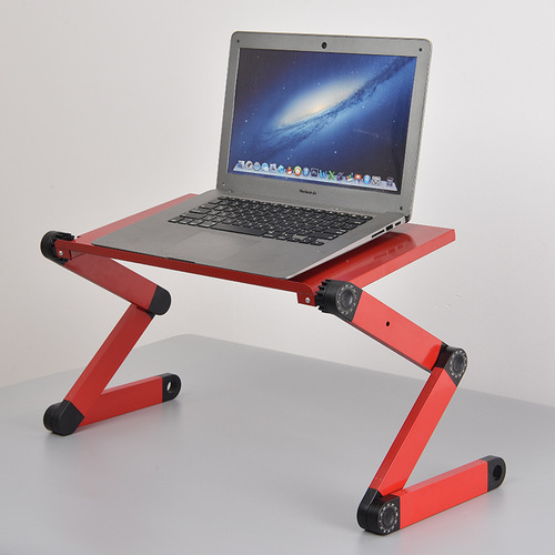 Cooling Laptop Desk Creative Aluminum Adjustable Folding Stand Bed Desk Mobile Lazy Person Computer Desk