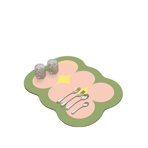 Modern minimalist kitchen countertop drain mat, bowl and plate, absorbent mat, bar coaster, no-wash insulation mat, can be shipped on behalf of