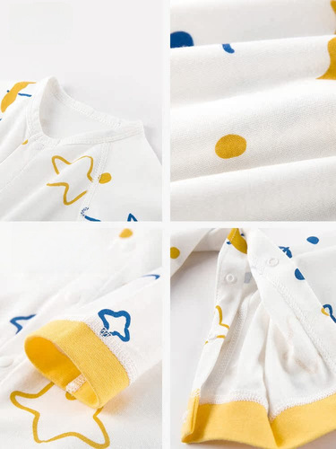 Baby Bodysuit Category A Pure Cotton Girls Spring Outfit Cute Boys Boneless Hoddie Ins Style Sleepwear Spring and Autumn