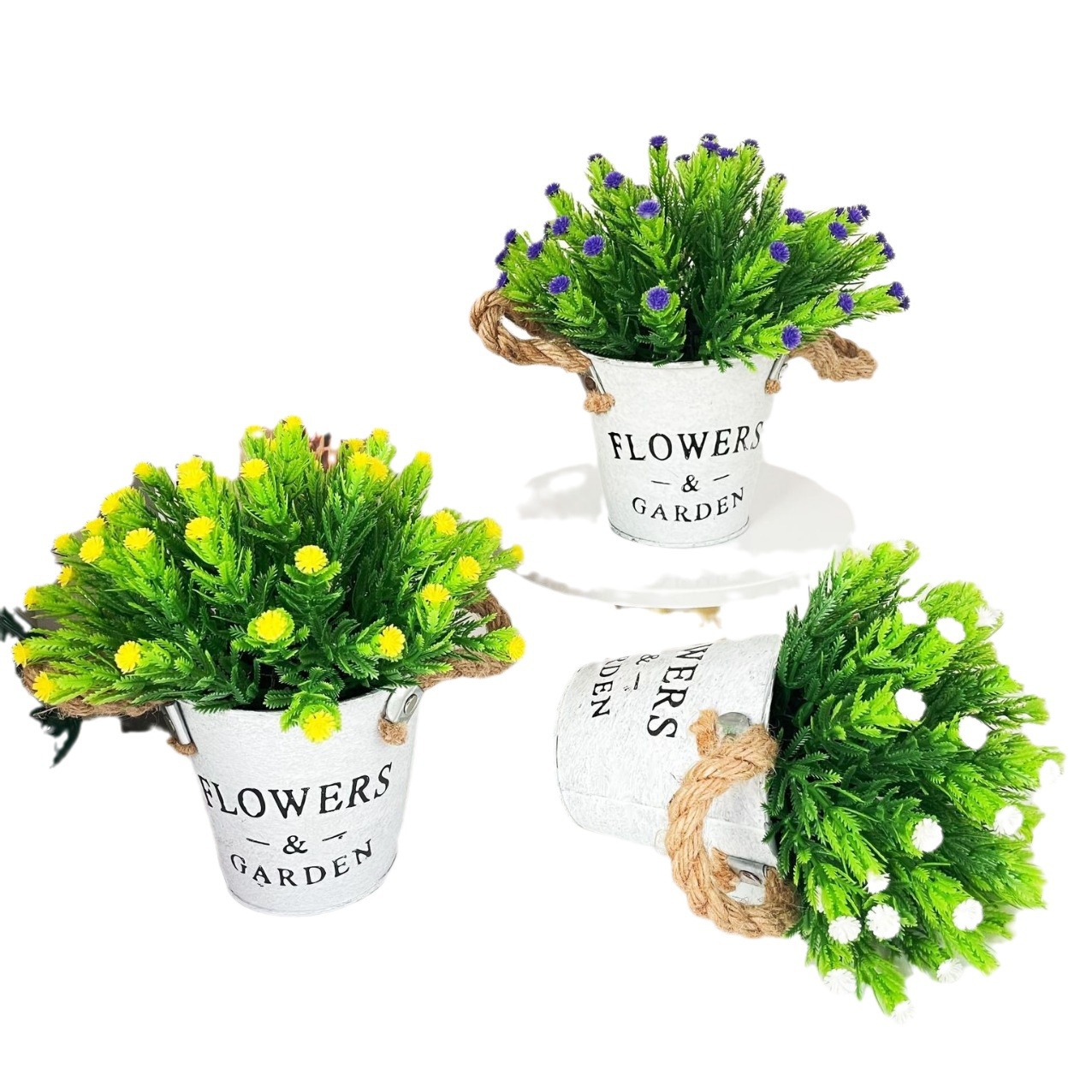 Simulación de plantas verdes, gypsophila, plantas en macetas, decoración de la sala de estar del hogar, adornos de escritorio, plantas de simulación, decoración de flores falsas, artesanías