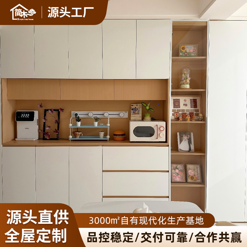 Directly Supplied from the Manufacturer, Enf-Grade Sideboard, Water Bar, Small Appliance Area, Glass Display Cabinet, Restaurant Storage Cabinet, Handle-Free