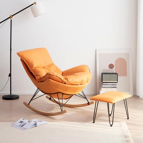 Nordic trendy leisure rocking chair lazy sofa lobster chair for home living room balcony bedroom single rocking chair lounge chair