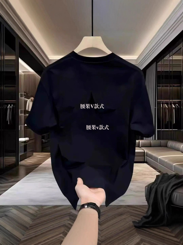 ヘビーウェイトピュアコットン半袖Tシャツメンズルーズ夏香港スタイルトレンディな五分袖学生カップルトップスTシャツ|undefined