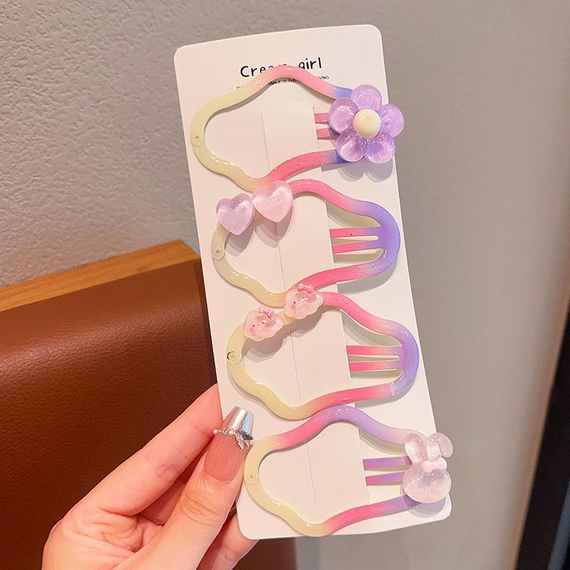 Color para niños lindo pequeño bb clip niña flequillo clip de cabello roto horquilla para bebé tocado de niña estrella horquilla