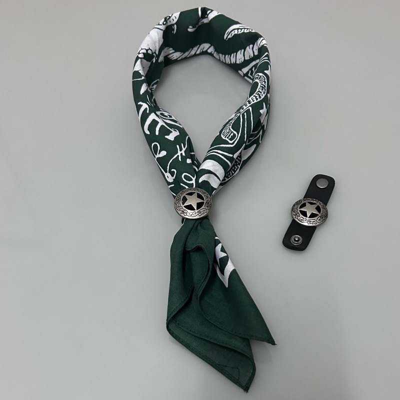 Military green bottom nautical + five-pointed star buckle