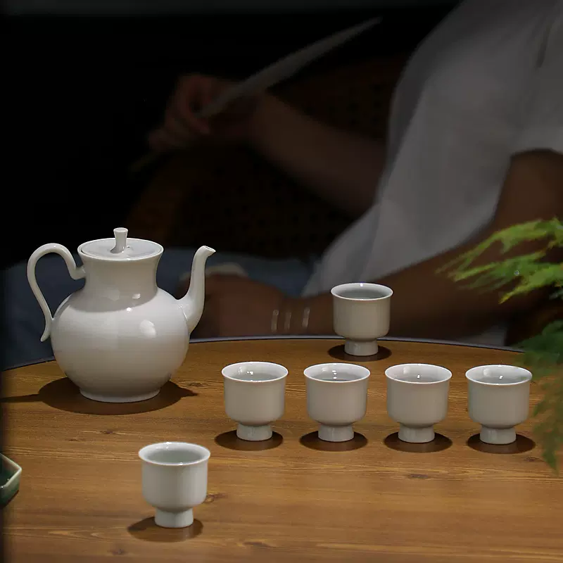 仿宋酒具家用酒壶陶瓷套装仿古中式老复古烫酒壶白酒分酒壶礼盒装