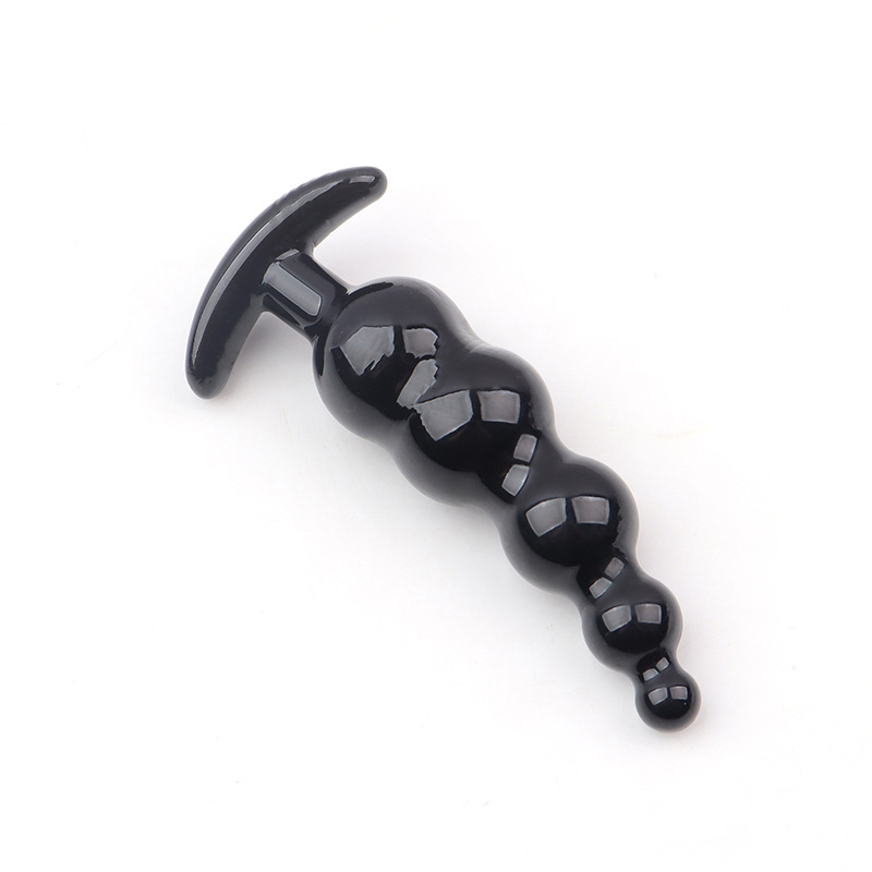 Soft TPE Anal Beads Plug with Five Curved Beads for Prostate Training — detail image 4