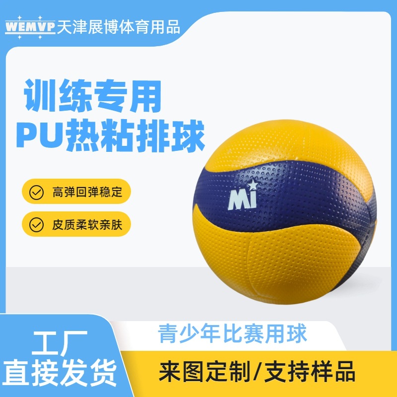 V200W5 Volleyball Factory Direct Sale Pu Heat-Bonded Volleyball for High School Entrance Exam Training Volleyball