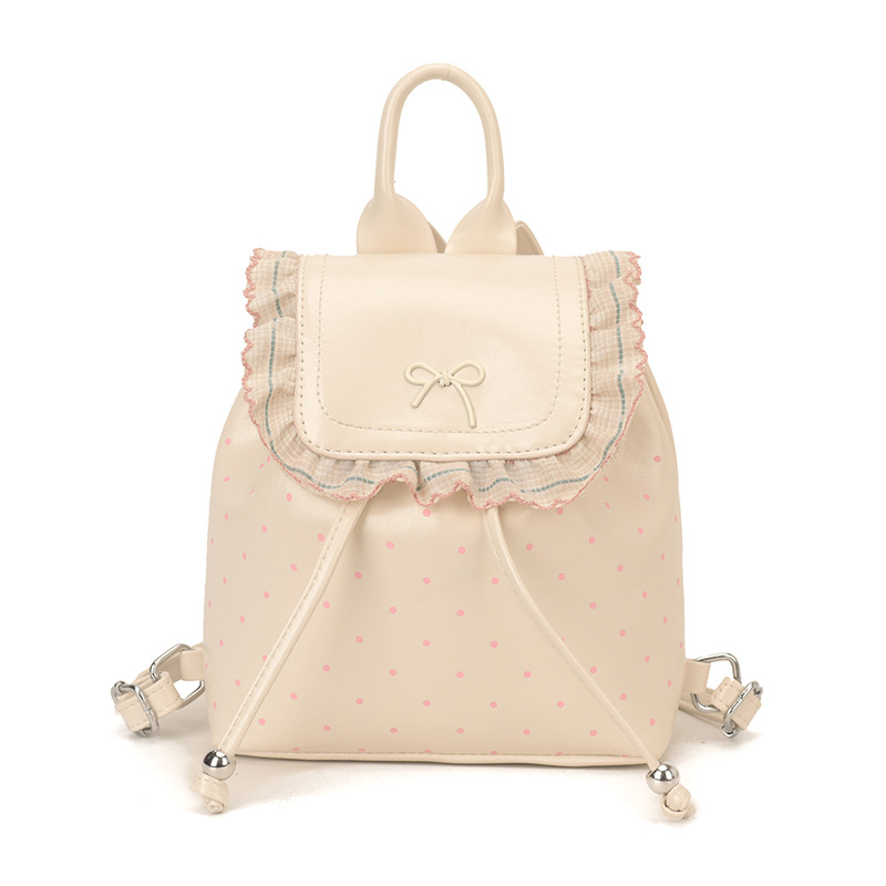 Mochila de encaje extranjero para hombres y mujeres, lindas mochilas de arco ondulado coreana, nuevas mochilas para niños