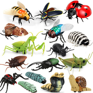 Remote Control Spider Cockroach Artificial Prank Caterpillar Animal Insect Model Mantis Grasshopper Beetle Funny Cat Dog Toy
