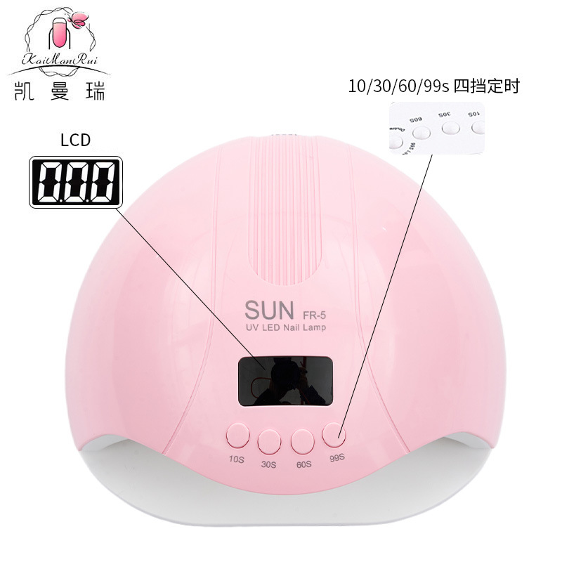 Lámpara de manicuras 280W de alta potencia de manicuras de dos fuentes de luz de lámpara de manicuras de perlas de luz de secado rápido de pantalla digital de luz de fototerapia