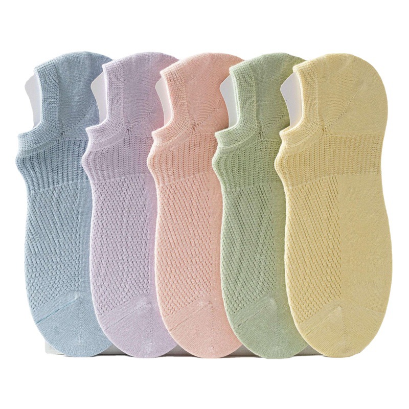 Calcetines invisibles para mujer, calcetines cortos, calcetines invisibles, calcetines de verano 93% algodón, antibacterianos, resistentes a los olores, de malla, de corte bajo, antideslizantes, transpirables