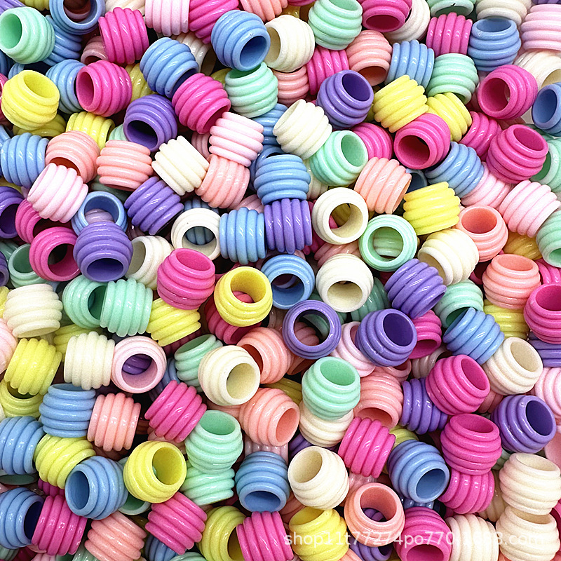 6-16 ミリメートル大穴ラウンドビーズマカロンカラーアクリルビーズ子供の DIY 手作りビーズ素材キャンディーカラーダスティングビーズ|undefined