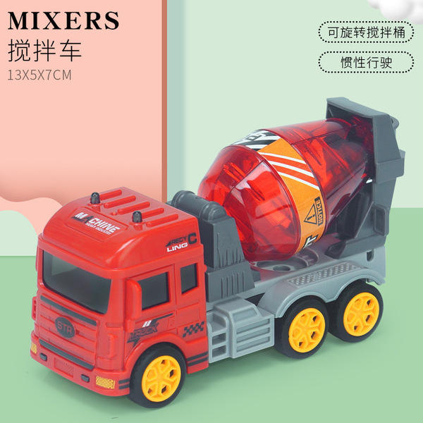 Inercia transfronteriza coche Tire hacia atrás coche traje niños excavadora juguete fuego ingeniería vehículo ambulancia niño regalo