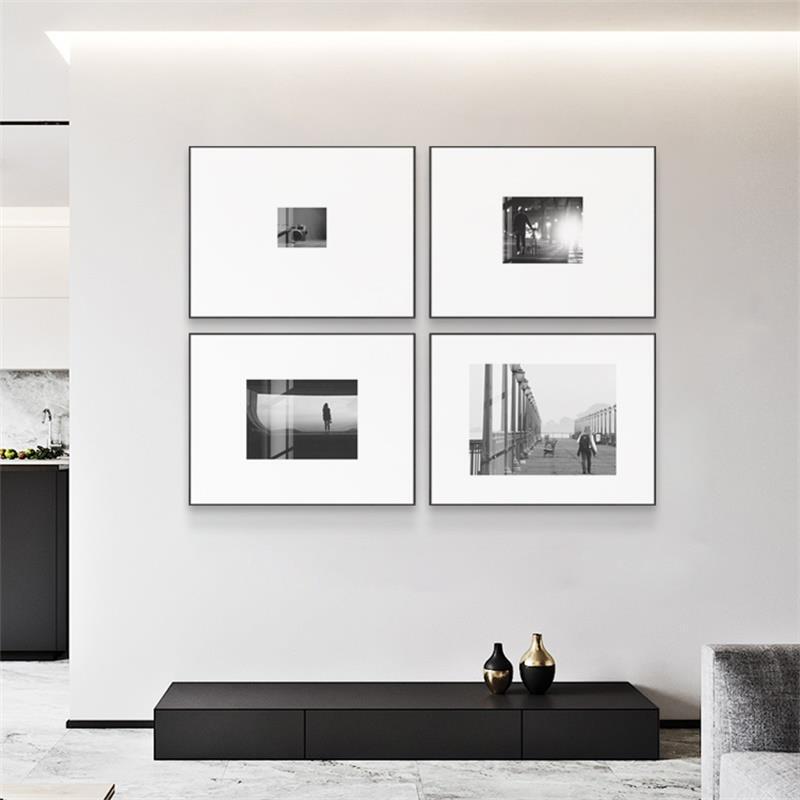 Nostalgic Black and White Art Photography decorative painting Nordic soft Photo Wall combination mural living room background wall hanging painting