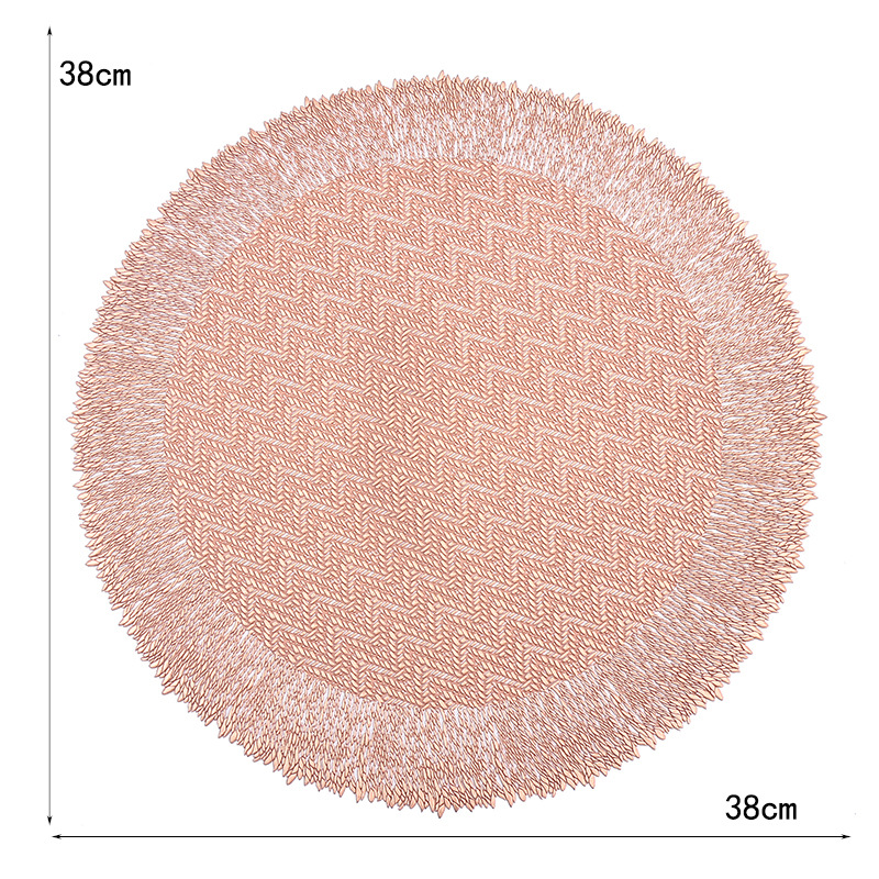 Mantel de PVC redondo romántico francés de Amazon cojín de aislamiento térmico de café de alta calidad creativo cojín de aislamiento térmico de restaurante de lujo ligero