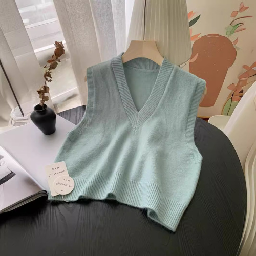 Soft and skin-friendly~shirt with vest and knitted vest for women, layered vest top 2024 early spring new style