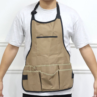 Cross-Border Garden Tools Apron Large Capacity Gardening Harvest Apron Multi-Pocket Auto Repair Chef Work Clothes Wholesale