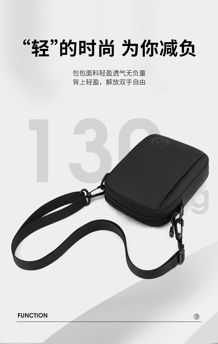 Men's crossbody bag with a high-end feel, small men's bag, travel bag, backpack, double-shoulder bag, multi-purpose men's crossbody bag Item Picture