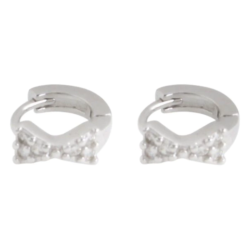 Серьги с бантом Пряжка для ушей Женское кольцо для ушей из стерлингового серебра Изысканные элегантные нишевые высококачественные легкие Роскошные Модные серьги во французском стиле с интернет-знаменитостями