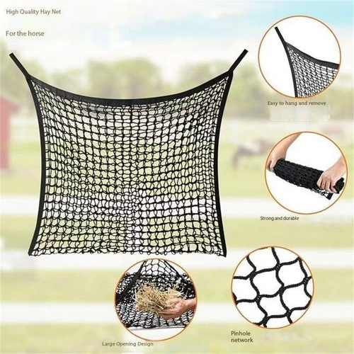 Factory self-sale horse riding hay bags large capacity dry hay strap suspended dry feeding bag feed mesh bag