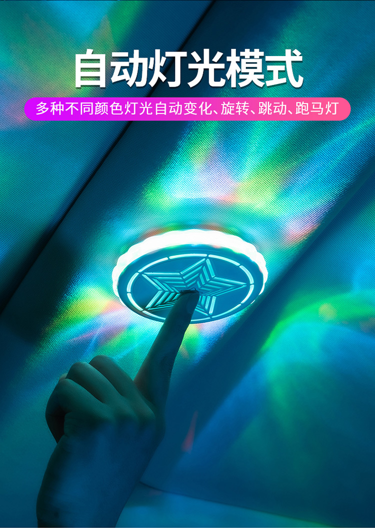 Installation-Free Car Roof Interior Atmosphere Light Led Car Colorful Atmosphere Light Rv Decorative Light Car Reading Light