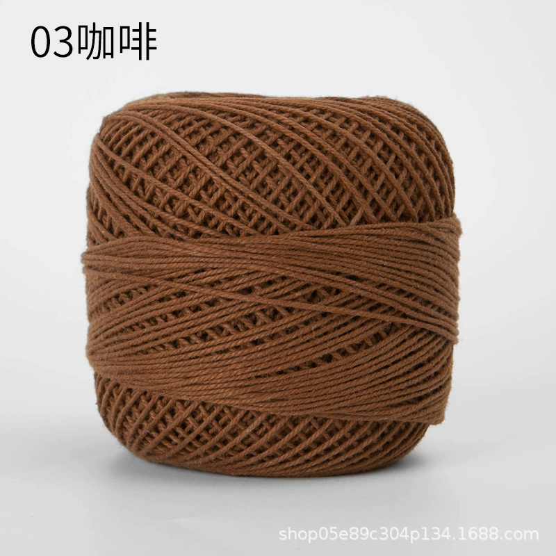 Шёлковая crochet нить шарики, 3 размера, разноцветная пряжа для вязания сумок и крючком