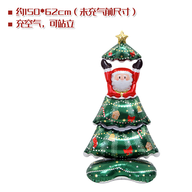 Ventana de Navidad accesorios de decoración de juguete globo 4D de pie de Navidad Viejo hombre Reno árbol de Navidad Super gran globo