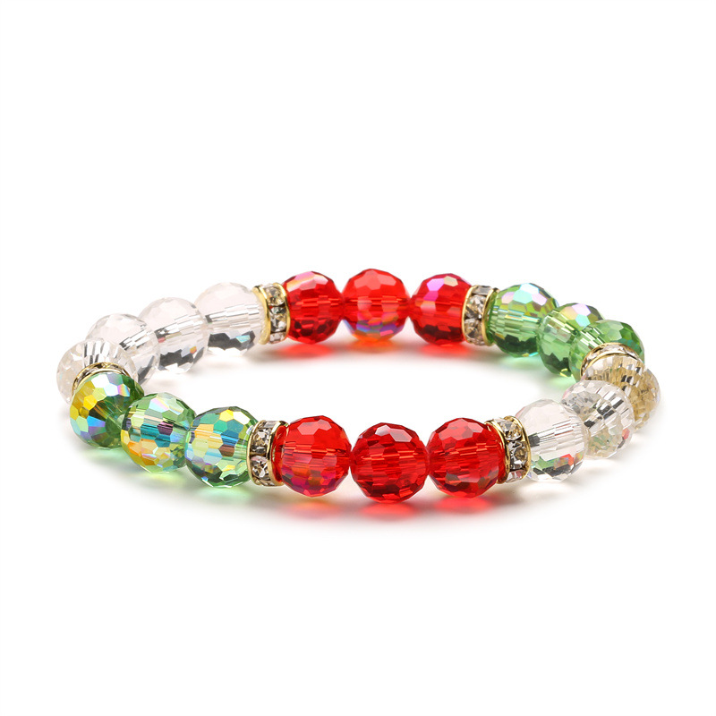 Estilo coreano Super brillante colorido cristal 96 superficie granos de la tierra 10MMDIY cristal multi-color pulsera de cuentas
