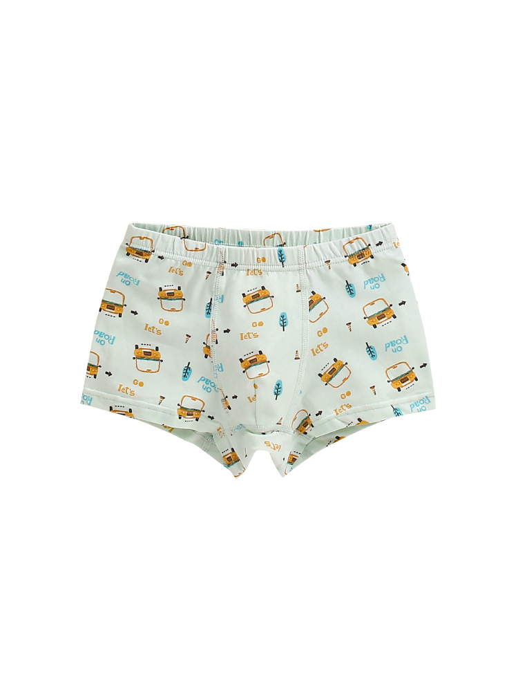 Malwee transfronterizo Pantalones íntimas para niños, niños, niños, algodón tipo A, pantalones cortos de ángulo plano para hombres, niños de mediana edad, no calzado