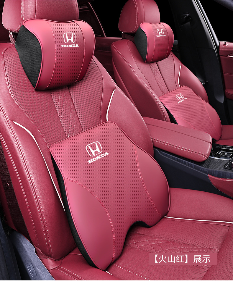 Suitable for Honda Headrest Neck Pillow Accord Binzhi Civic CRV Crown Road URV Car Waist Cushion Pillow Interior Supplies