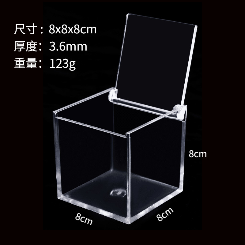 Caja de almacenamiento acrílica transparente, cuadrada, para micro paisajes, PS, al por mayor