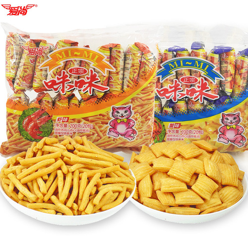 Love Shang Mi Mi Shrimp Flavor 200g 20 Pack Leisure Nostalgic Snack Food Dropshipping Wholesale Childhood Pastries