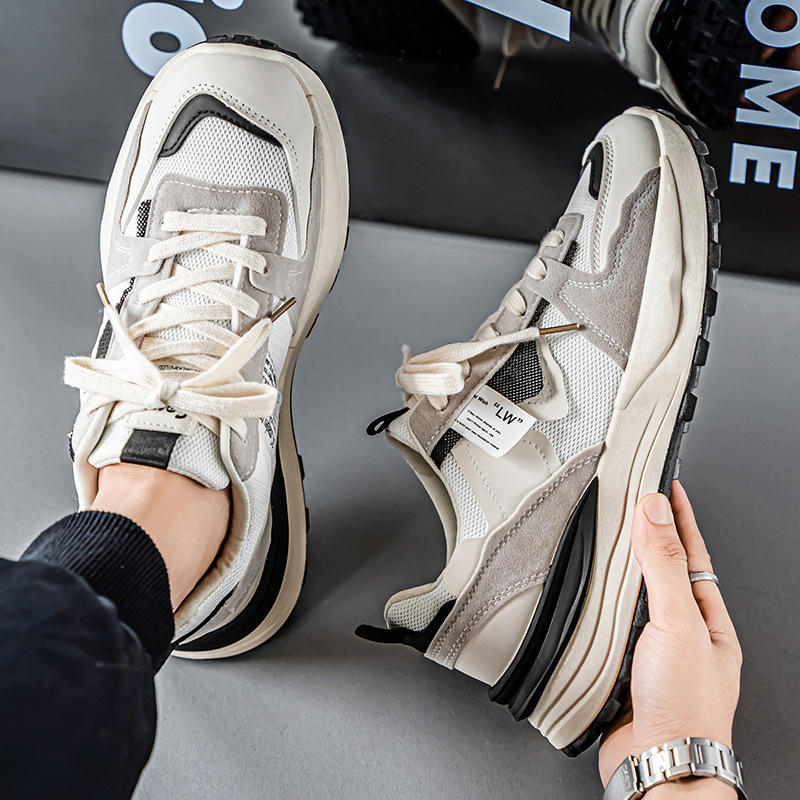 Zapatos de Hombre Modernos Invierno 2025, Nuevos Tenis Deportivos Transpirables Casuales Versátiles con Suela Gruesa Tipo Waffle