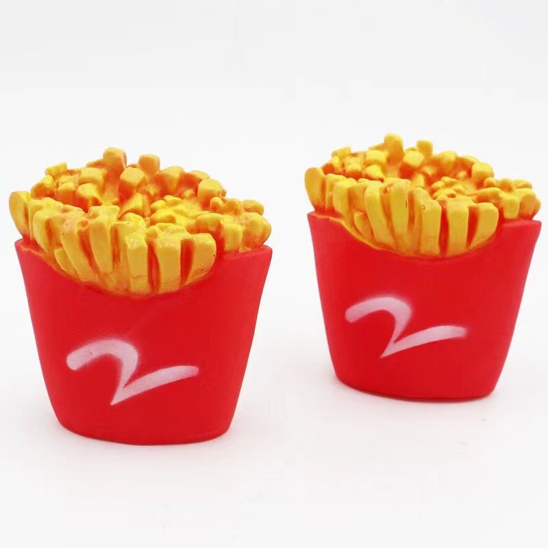 Juguete para perros simulación juguete de sonido hamburguesa papas fritas gato y perro juguete interactivo vinilo juguetes para mascotas suministros