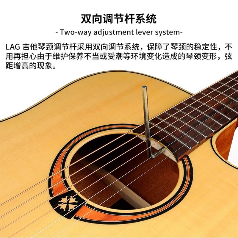 Французский бренд LAG одиночная доска народная гитара noodle одиночная T70DCE электрическая коробка народная гитара игра пальцами бомба