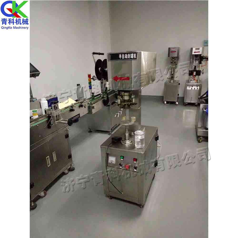 小型铝罐电动压罐机 茶叶罐封口包装机 饮料食品厂台式封罐压边机