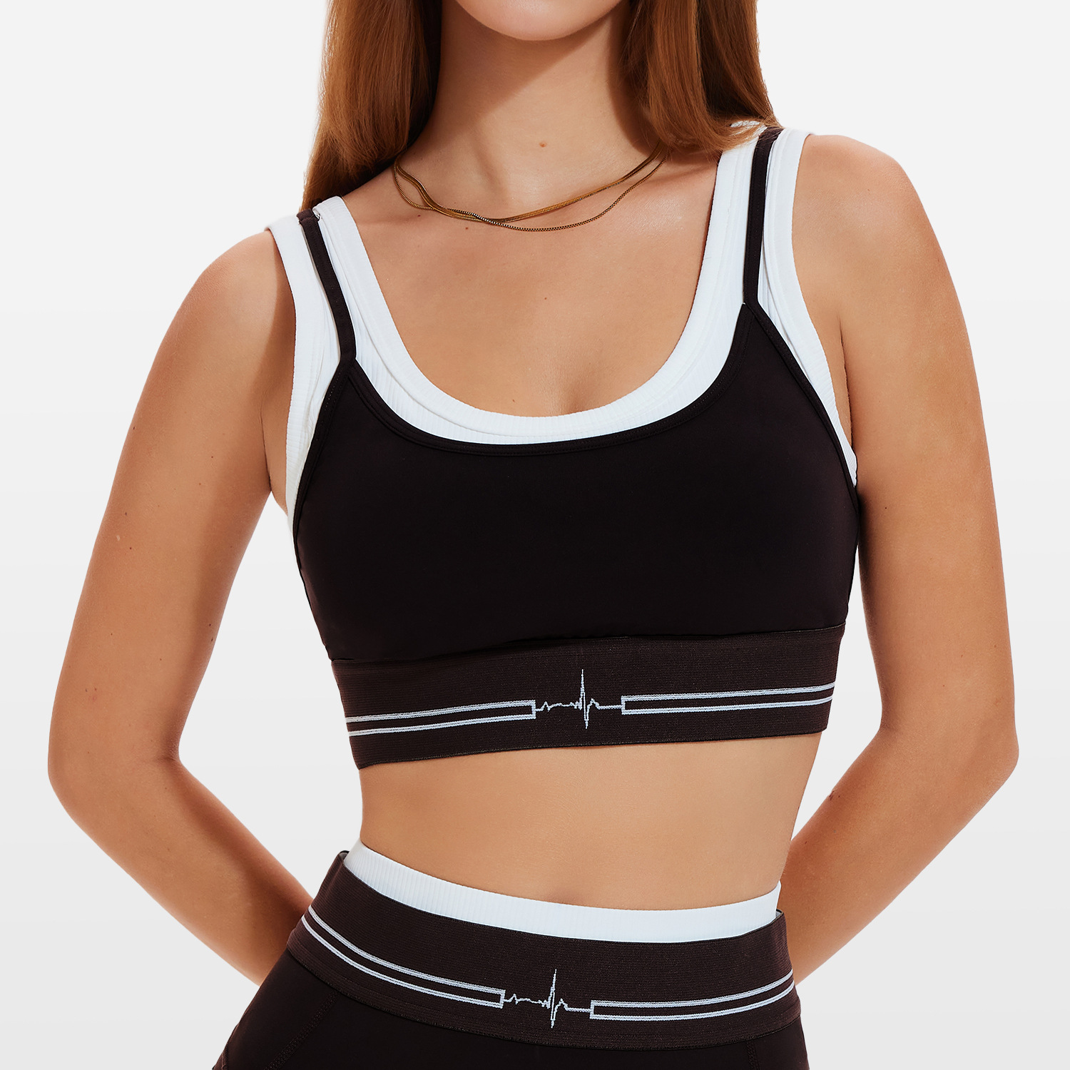 Cross-border nueva ropa interior deportiva desnuda sin rastro botón de espalda yoga sujetador antichoque poliestireno acondicionamiento físico correr espalda hermosa