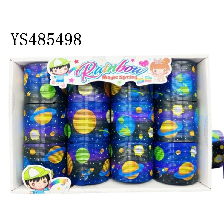 Пластиковый космический Slinky, эластичное кольцо, Дженга, игрушка, 7.5 см, оптом