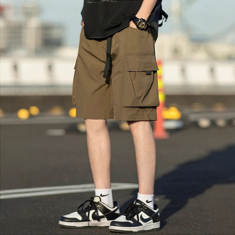 Tooling Shorts Men's Summer Cool-feeling Thin American Style Fashionable Loose Large Pocket Outdoor Sports Quick-drying Pants