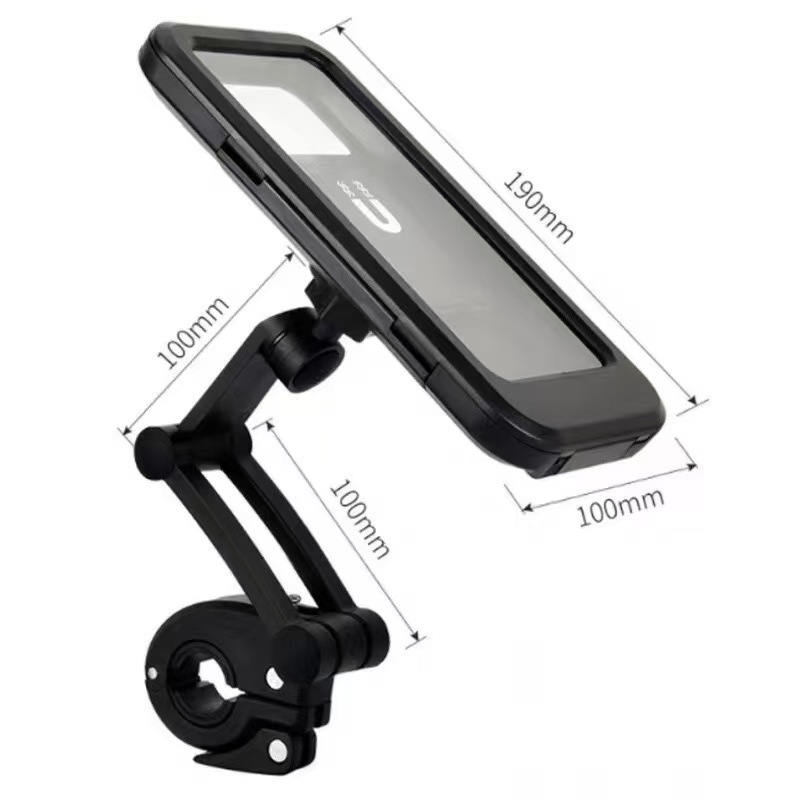 Cross-border motorcycle waterproof delivery navigation phone holder, touch-sensitive rotating bicycle phone holder wholesale