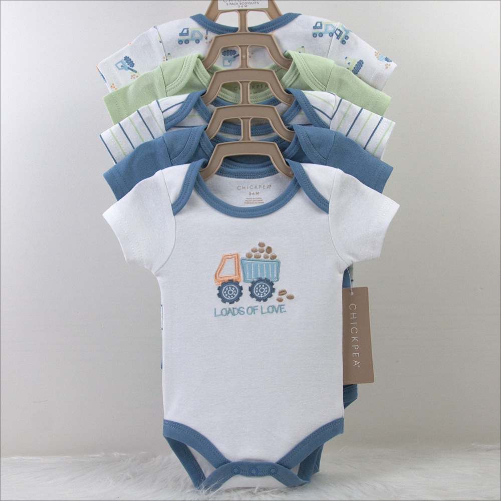 Newborn Baby 5 Pack Bodysuit 5 in 1 Creeper Newborn Triangle Romper