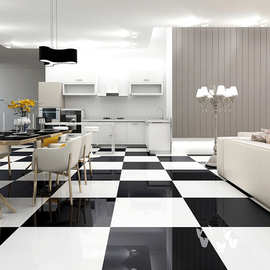 纯色超黑超白全抛釉瓷砖800x800工程装亮光店面商场地板砖600地砖