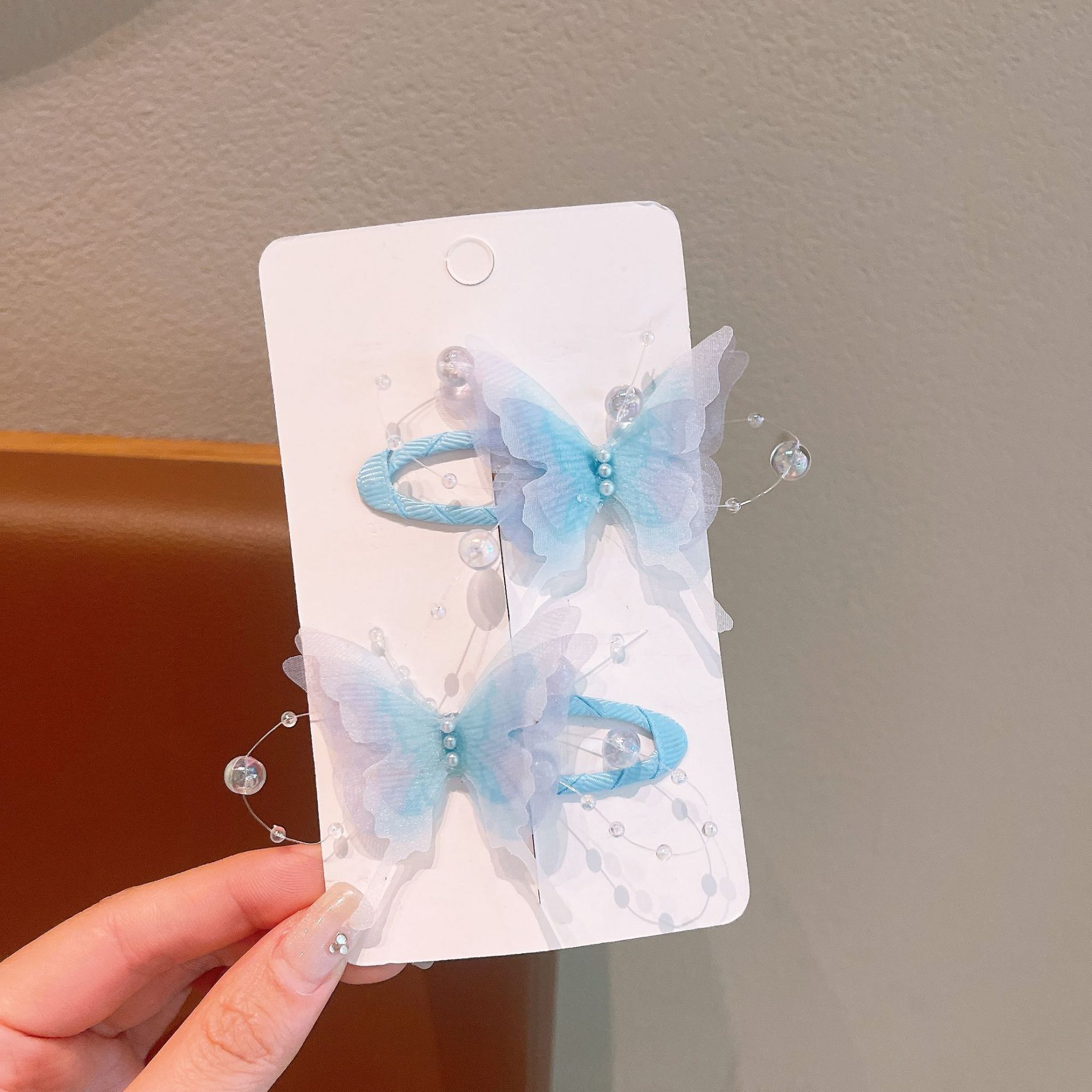 Clip de cabello de mariposa infantil princesa lateral BB clip no daña la cabeza detrás de la cabeza clip de cabello de niñas rotas clip de cabello adornamiento para el cabello
