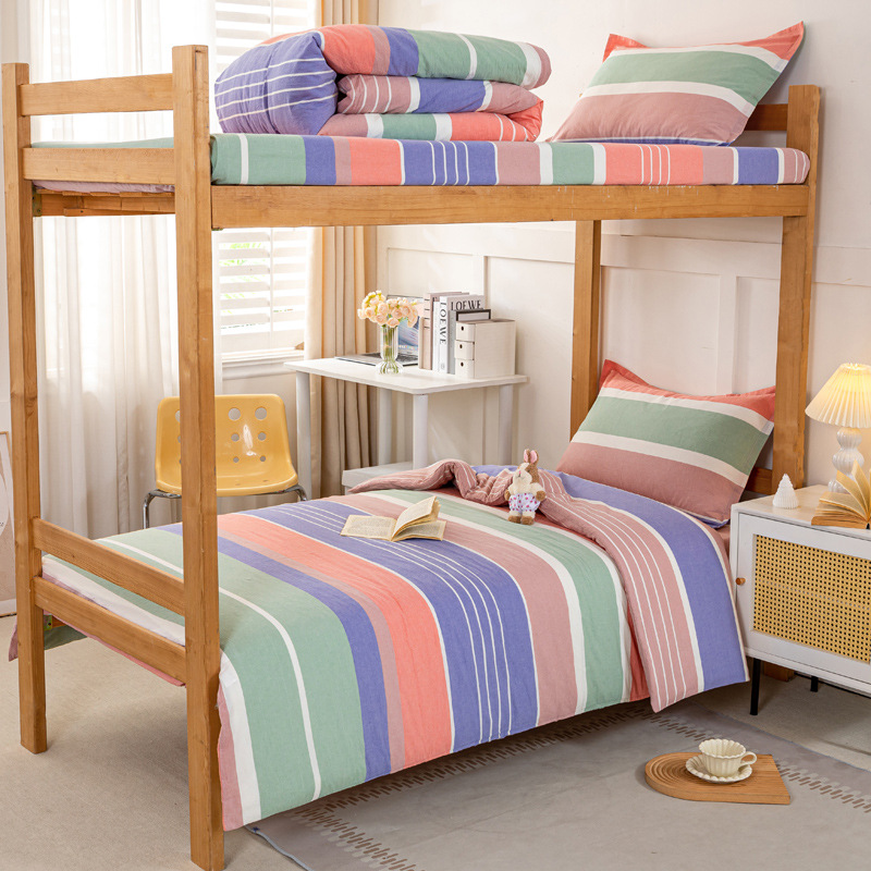 dormitorio de estudiantes de algodón tres piezas dormitorio de estudiantes de algodón ropa de cama de algodón seis piezas al por mayor