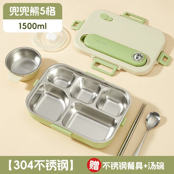 304 Bear 5 grid+tableware+soup bowl