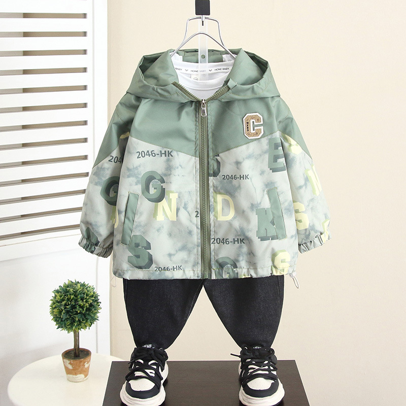 5974 Chaquetas de otoño para niños Chaquetas de estilo occidental para niños 2025 Nuevo estilo de primavera y otoño para bebés Chaquetas de moda